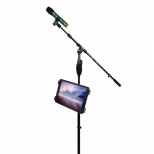 Tablethouder voor muziek- en microfoonstatief